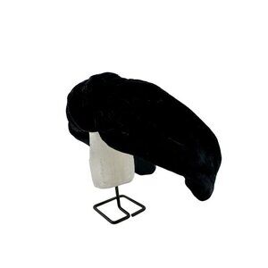 Anthropologie Black Velvet Knotted Headband For Women NWT